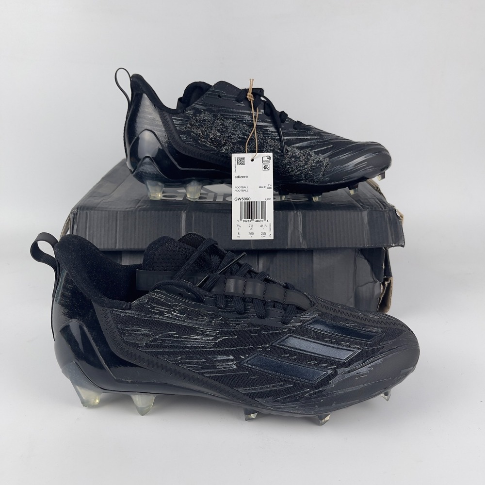 Adidas Adizero Triple Football Cleats Men's US 8 Black Athletic Lace Up GW5060